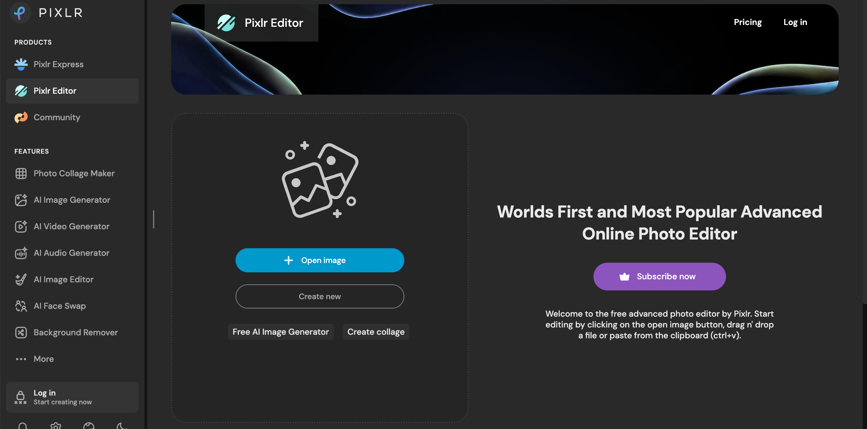 What Is Pixlr Photo Editor Pixlr Photo Editor Landing Page