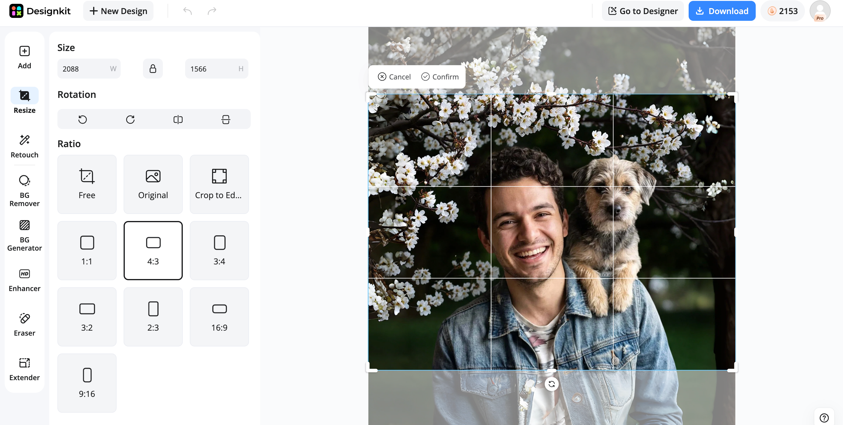 How to Resize Images with Designkit Choose Your Size and Adjust Settings