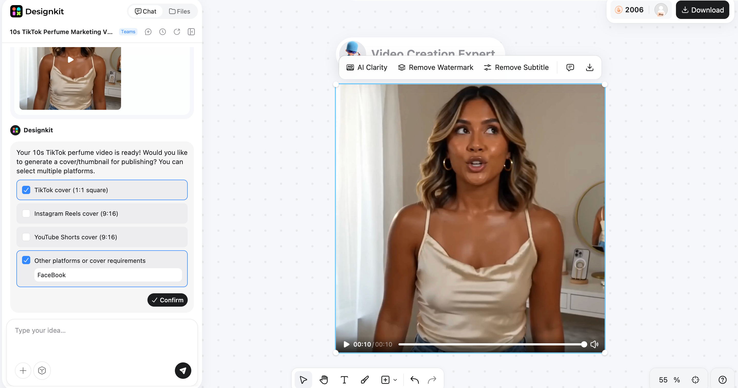 How to create Facebook ad visuals with Designkit in 3 steps Export and launch faster