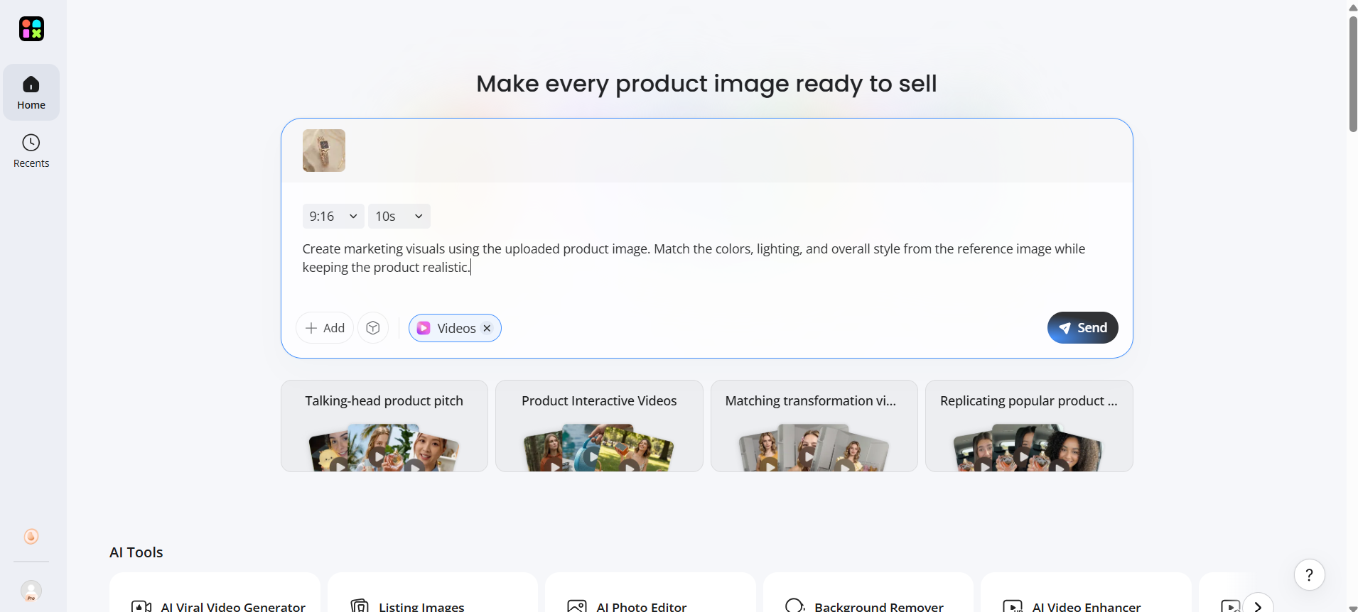 Upload Products or Reference Style