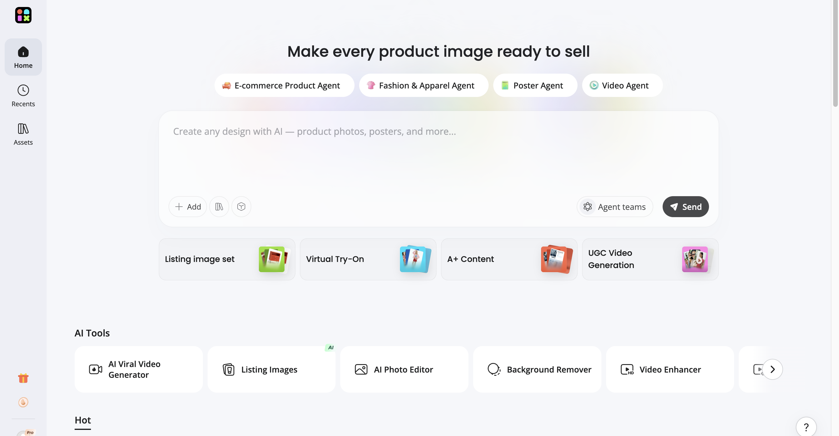 Upload your product and set the marketing goal