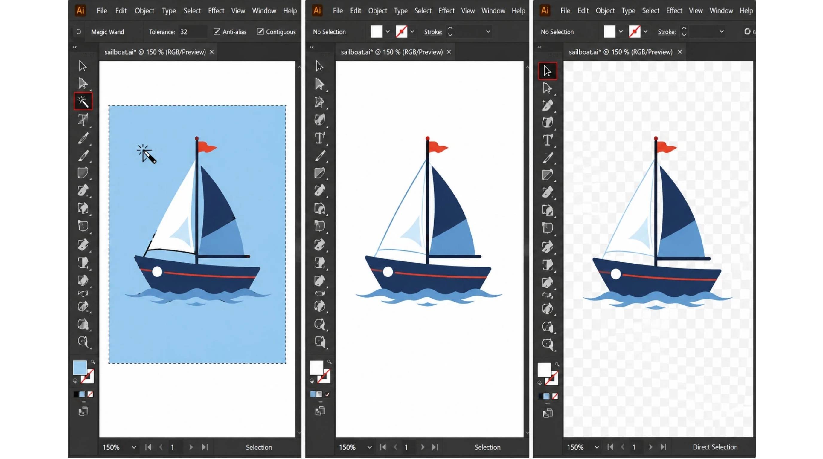 How to remove a background in Illustrator Magic Wand for solid-color backgrounds