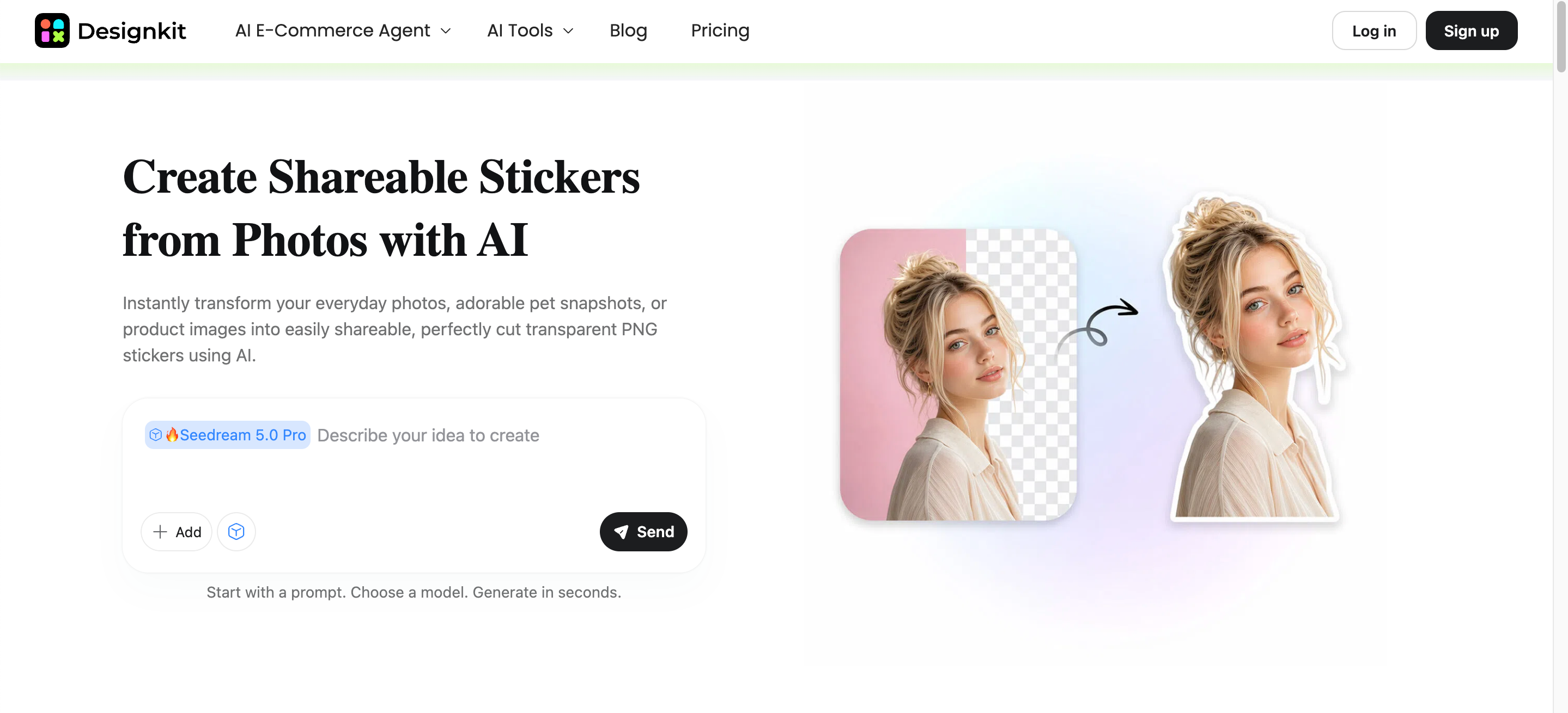 Customize Your Sticker with Designkit Designkit AI Sticker Maker