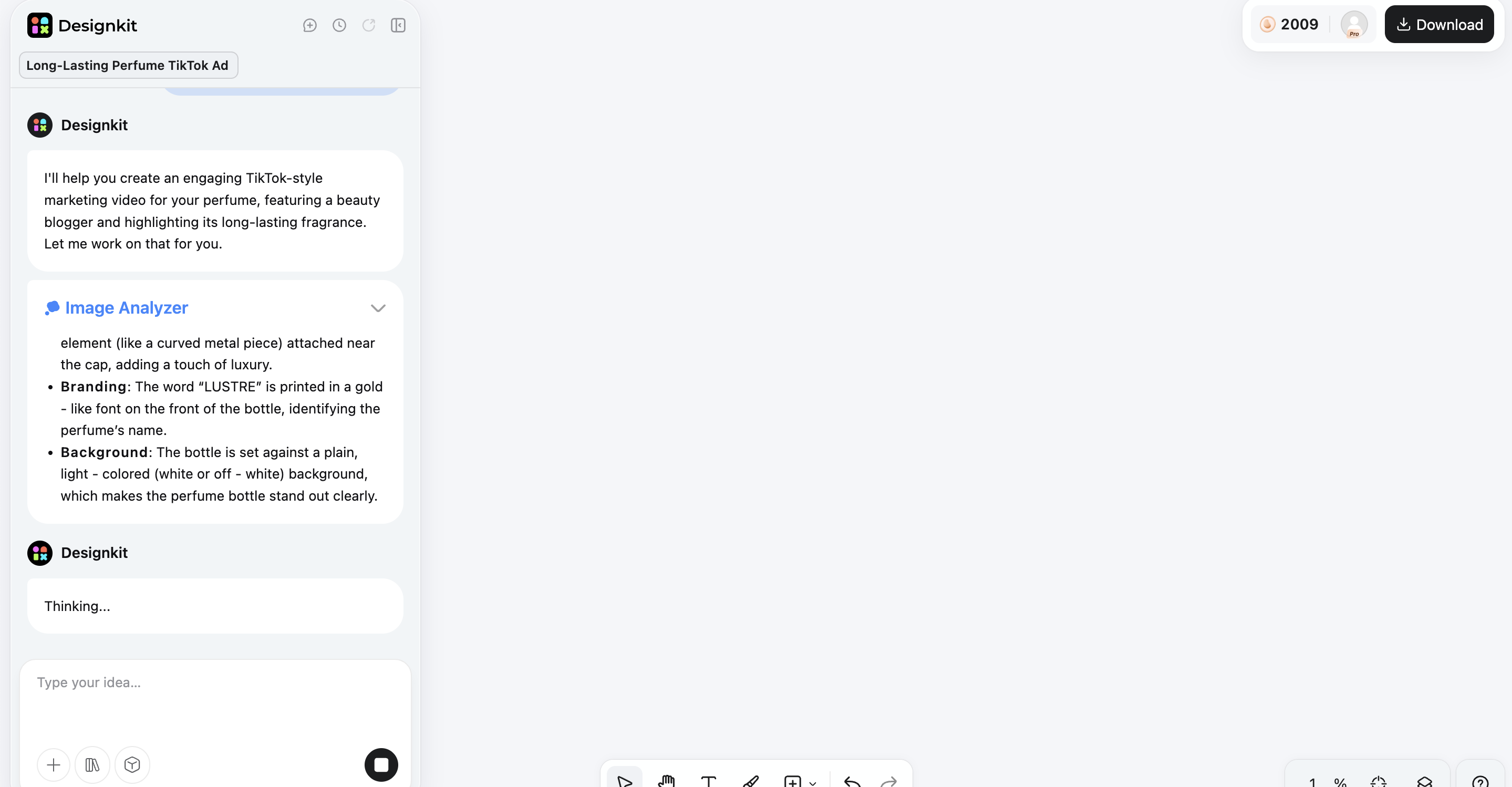 Generate AI marketing assets in Designkit