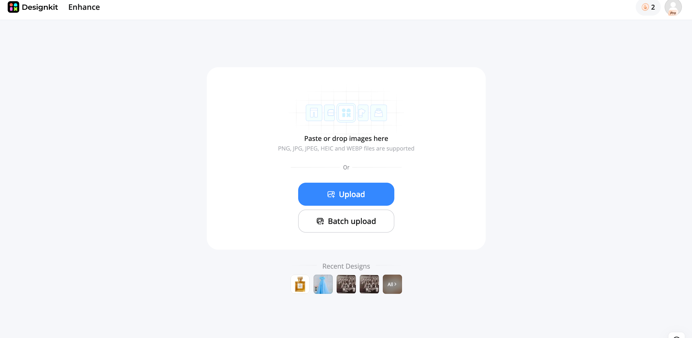 How to Enhance Images with Designkit Upload Your Image