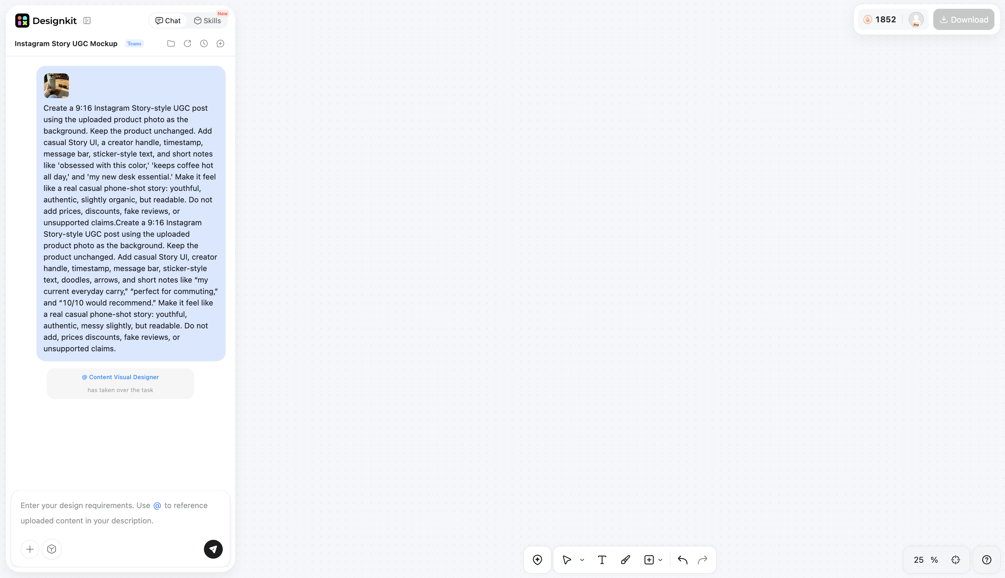How to Create Instagram Visuals With Designkit in 3 Steps Create the Visual and Copy Together