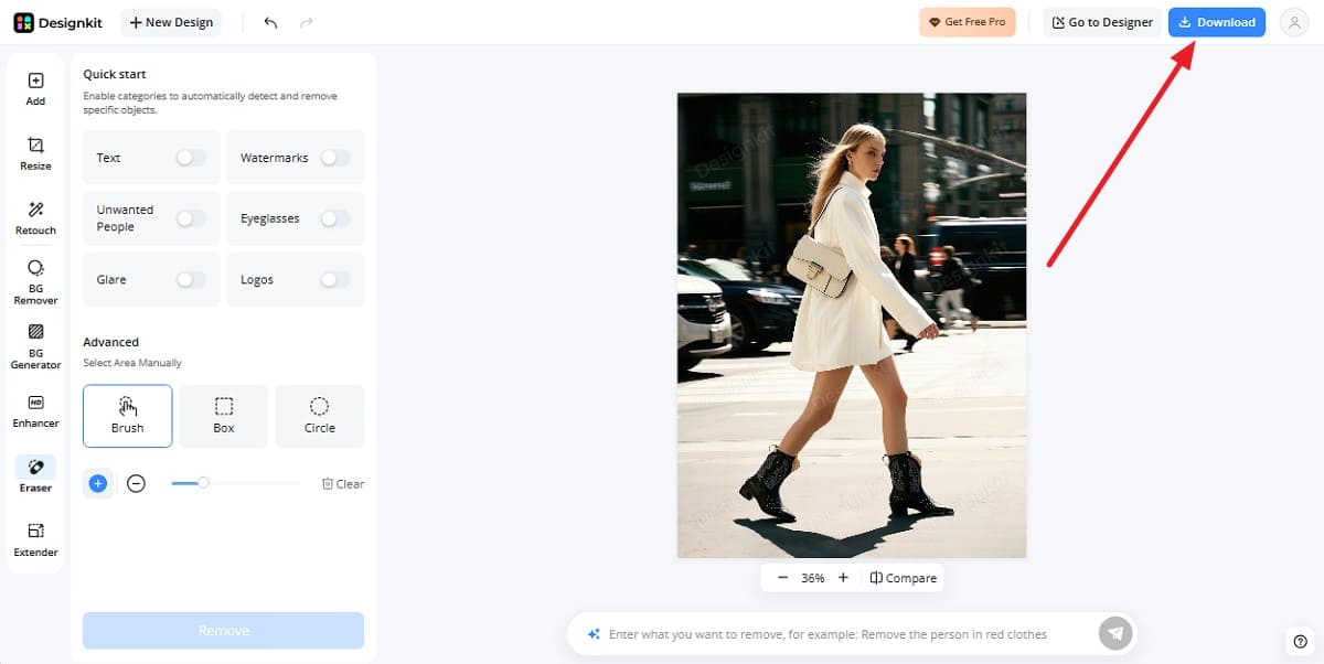 choose the download option choose the download option