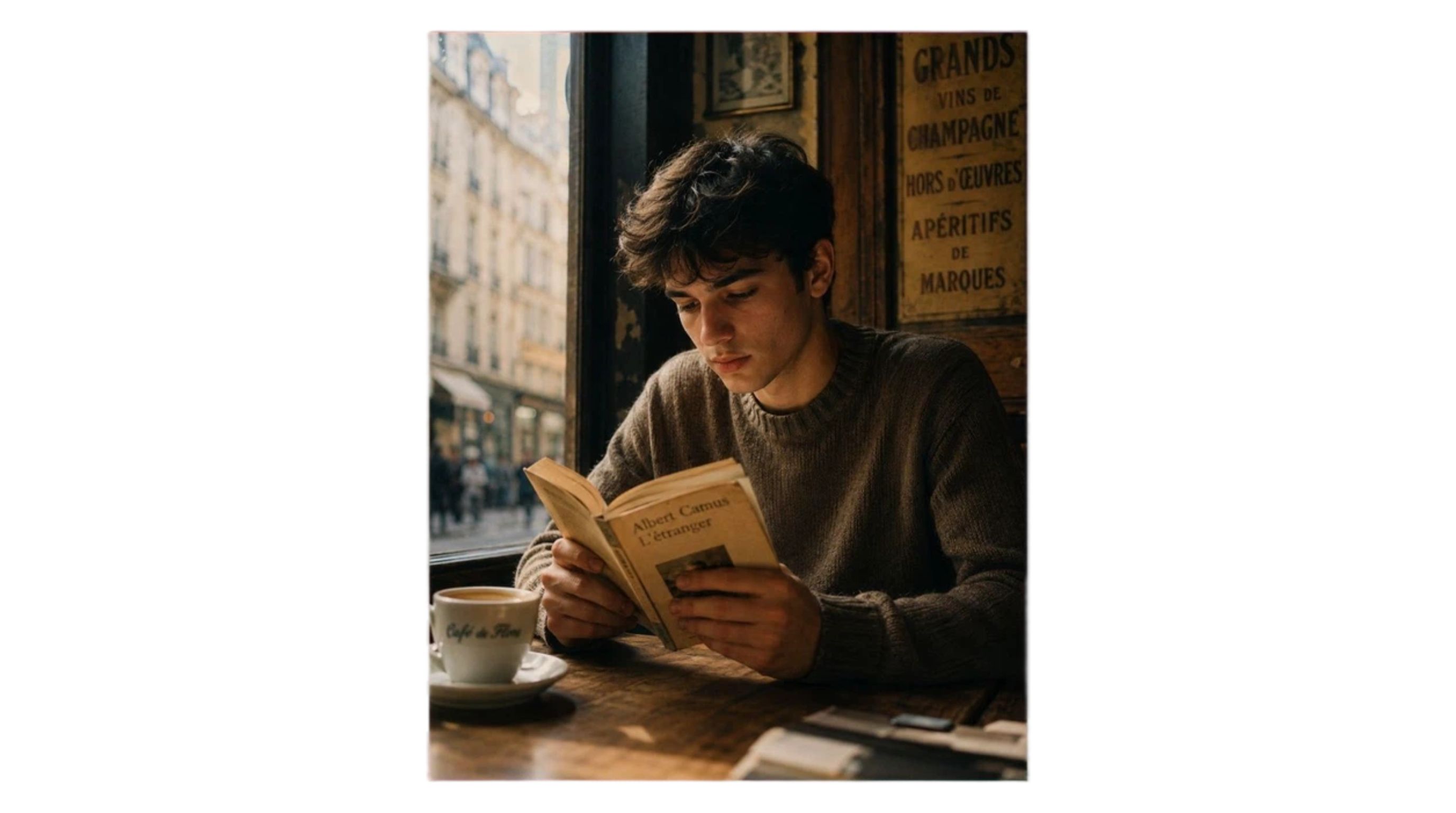Prompts for Creative Images Cinematic Cafe Portrait