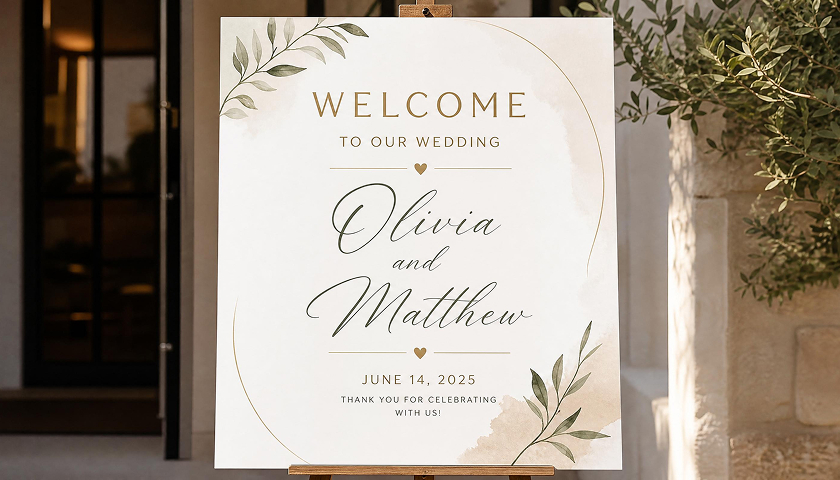 Wedding Welcome Poster