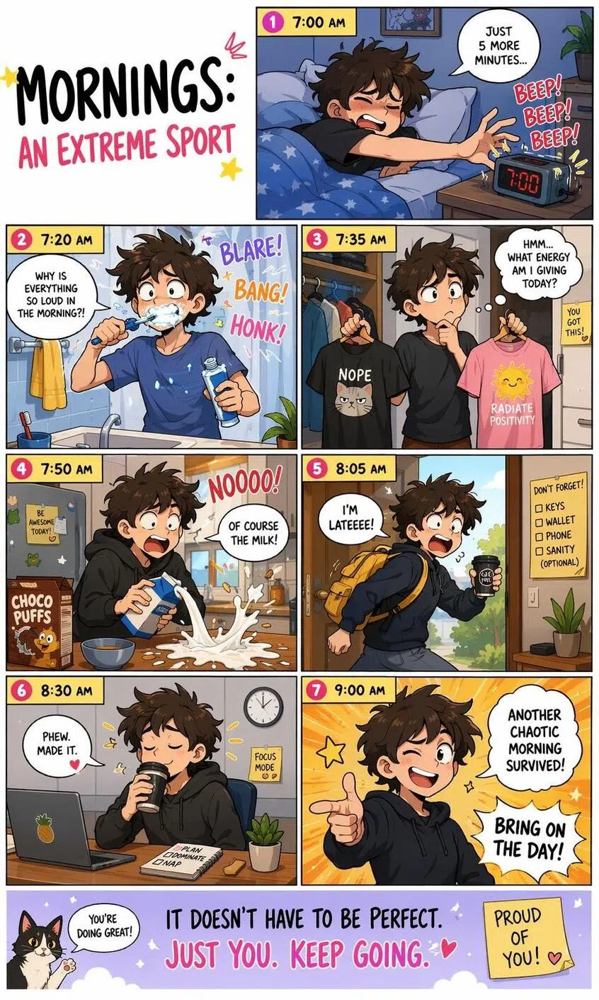 Funny Slice-of-Life Comic Scene