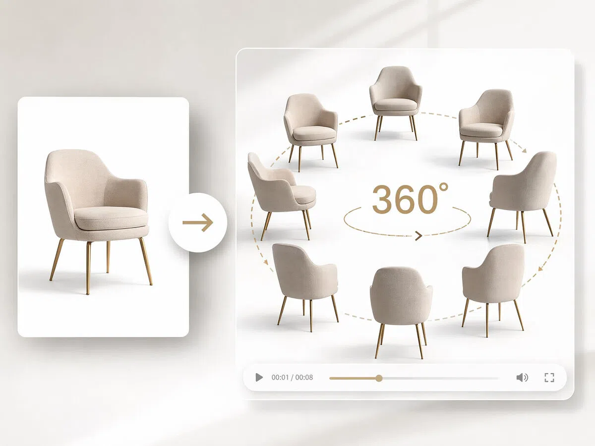 Turn Flat Product Photos into Smooth 360° Spin Videos