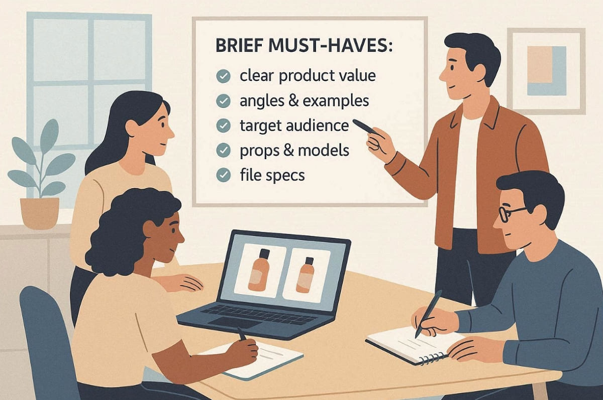 write points for product photography