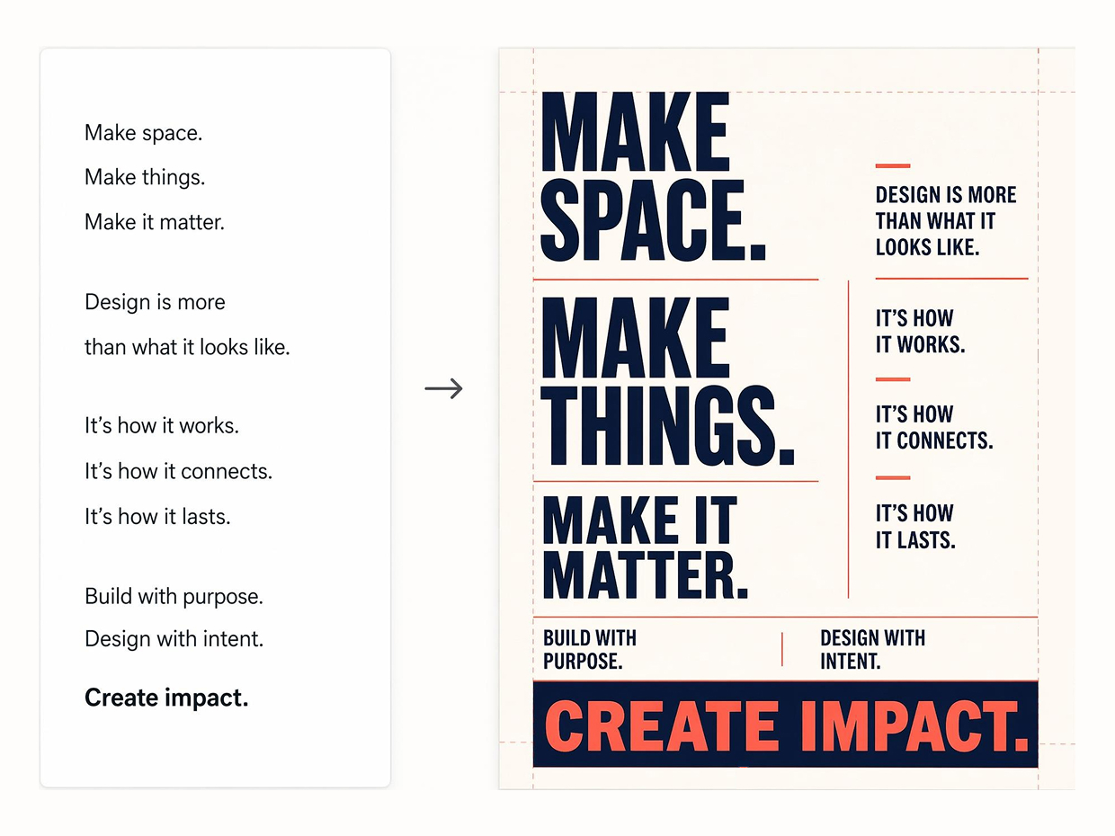 AI Matches Font Style to the Poster's Mood