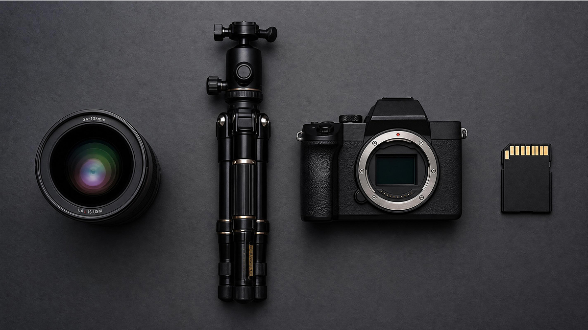Flat Lay Photography Accessories Collection