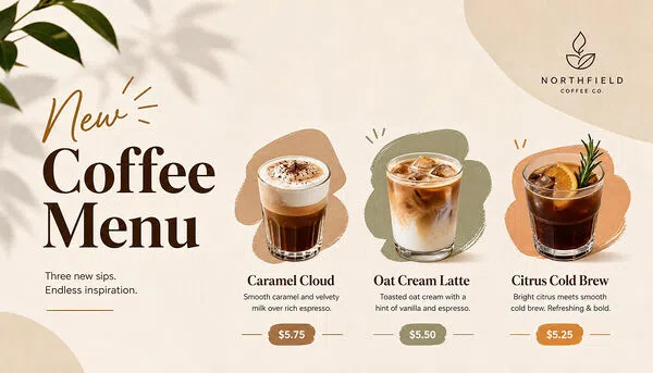 New Menu Poster