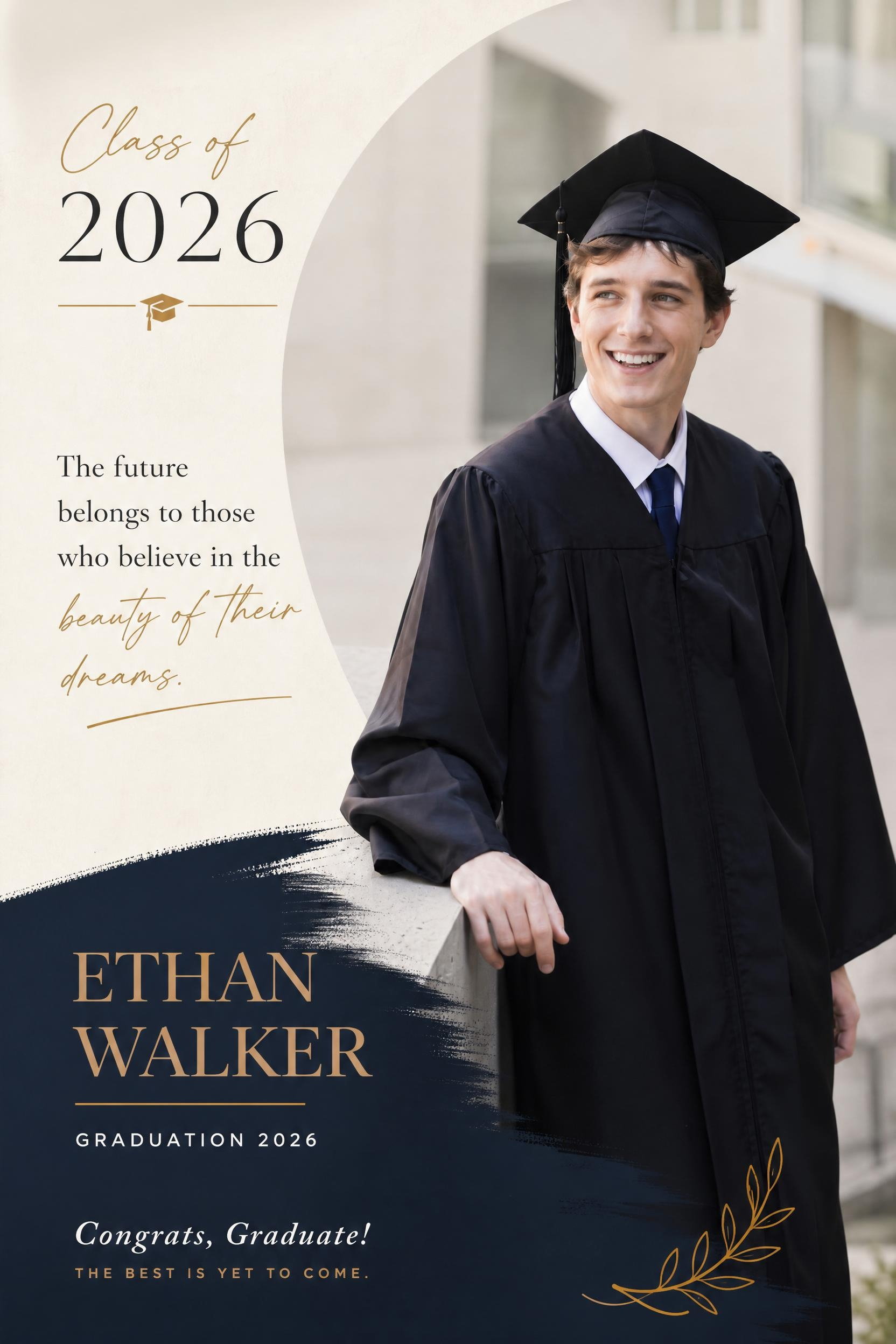 graduation boy poster