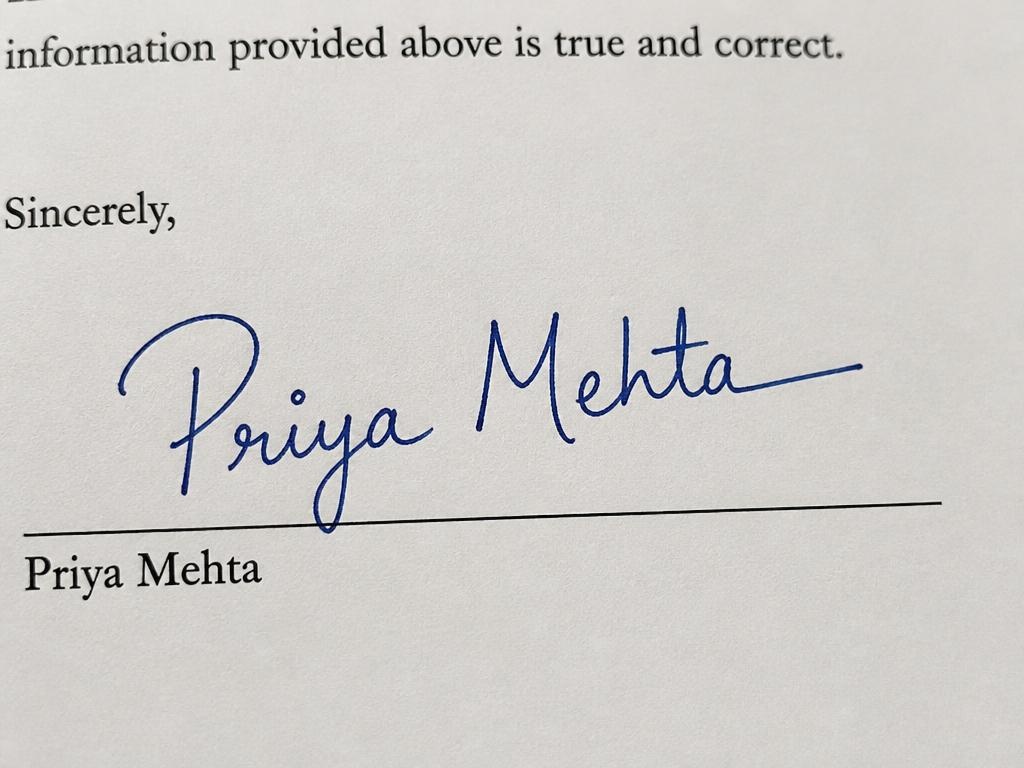 sample signature