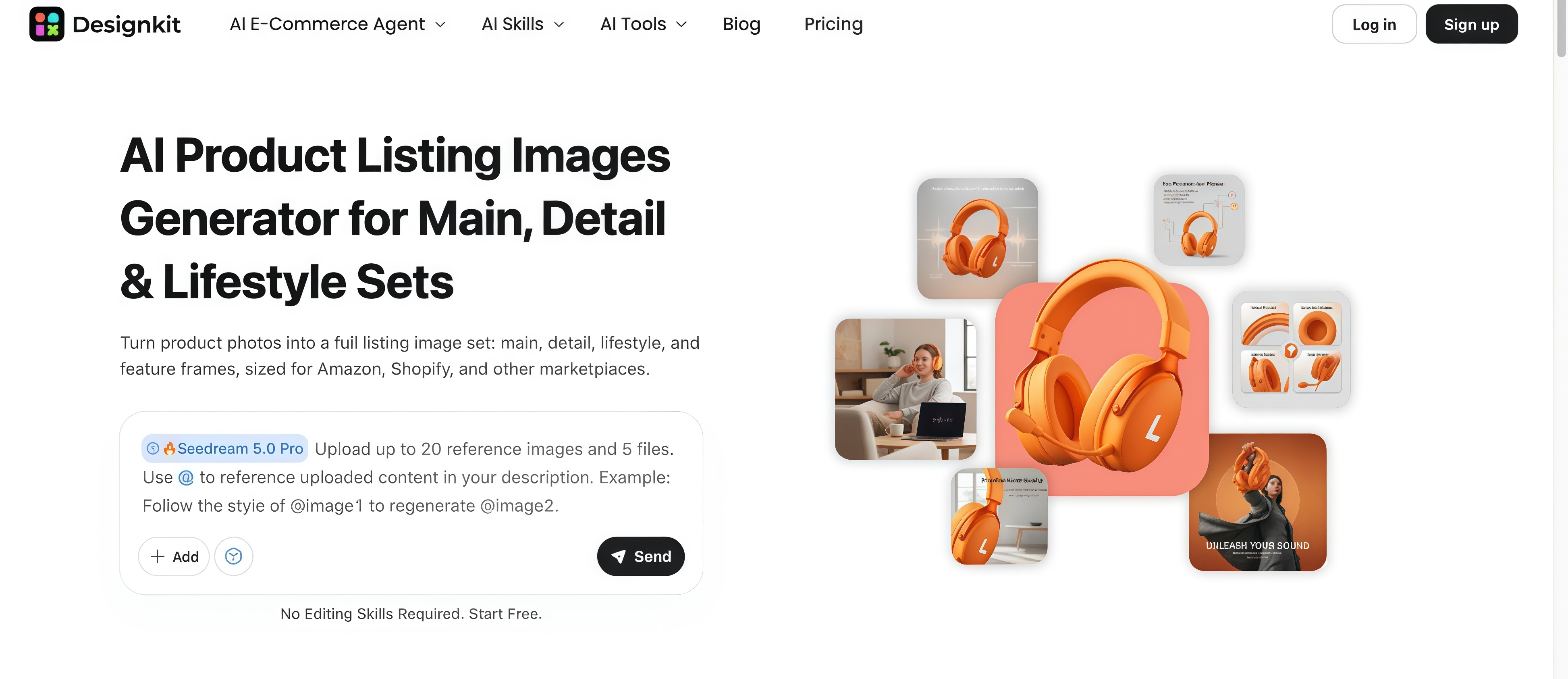 Designkit AI product listing generator