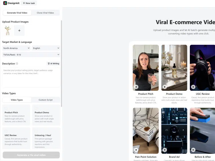 Upload Your Product Image or Reference Video