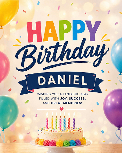 AI Generated birthday party poster