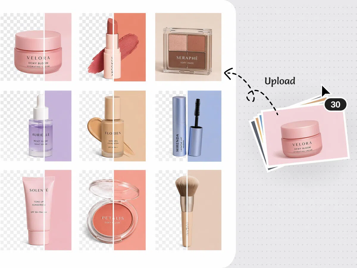 Scale Faster with Bulk Beauty Product Image Editing