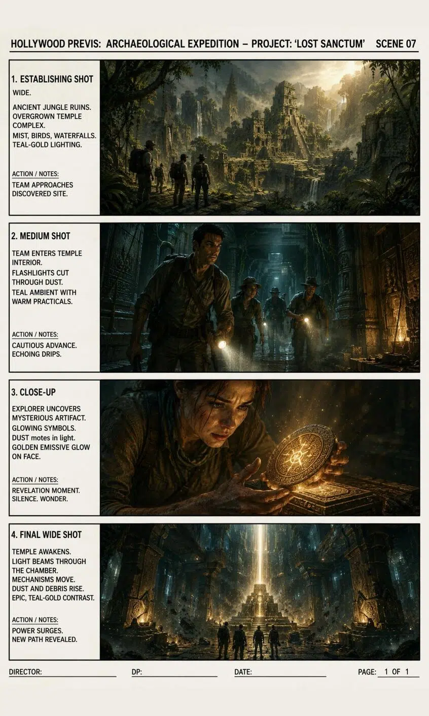 Hollywood Previs Storyboard