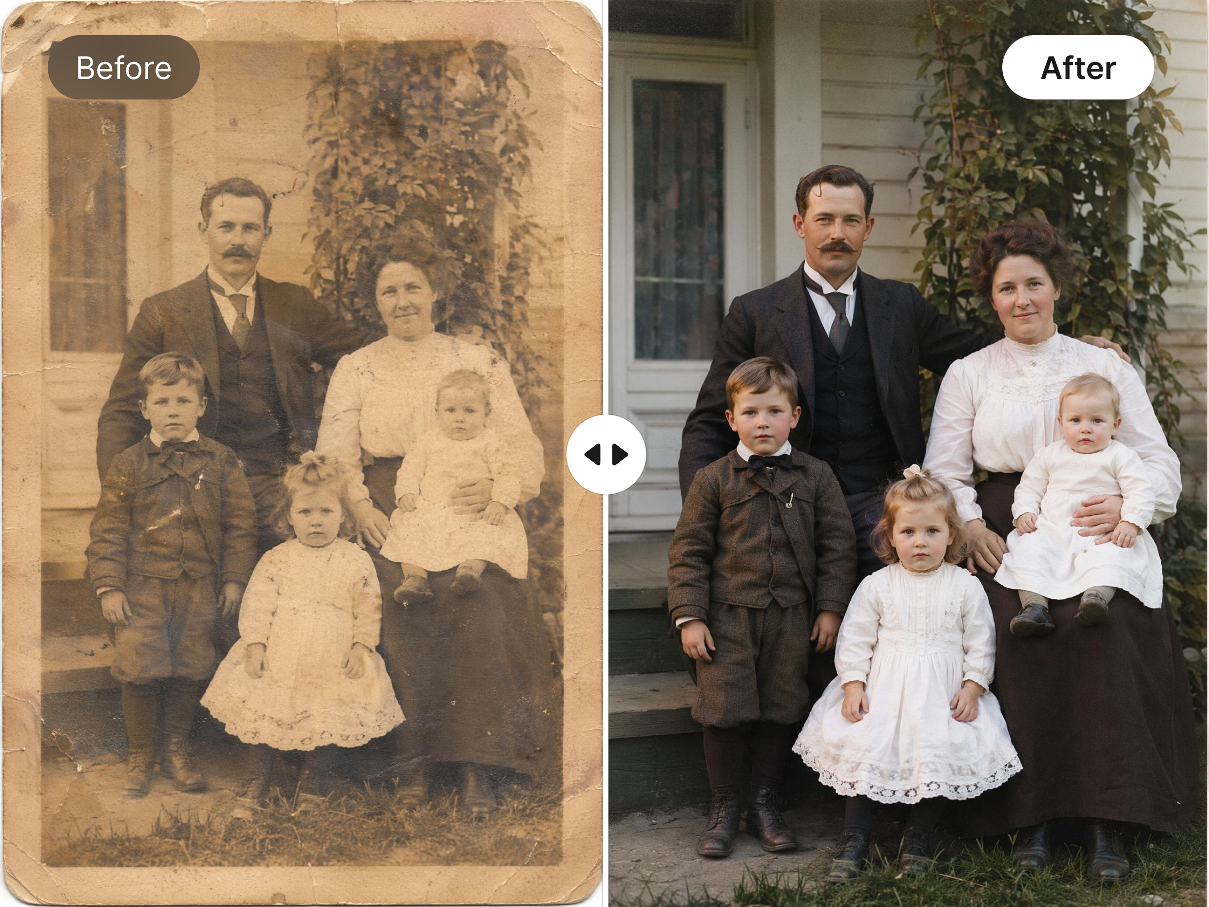 Restore Faces in Old, Faded Family Photos