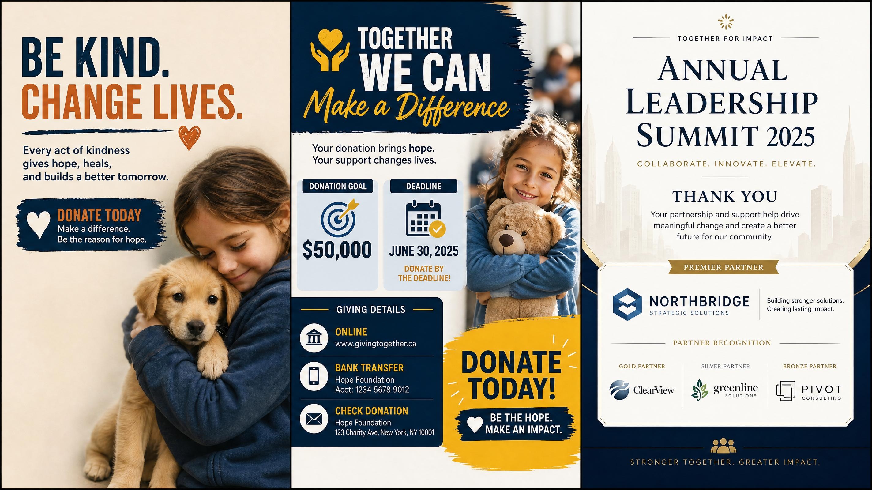 ai- generated fundraising poster