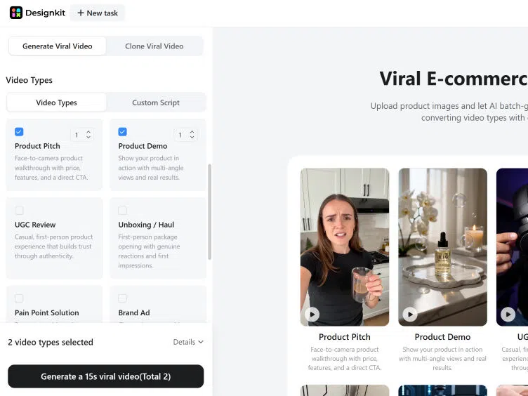 Add Product Details and Choose Video Style