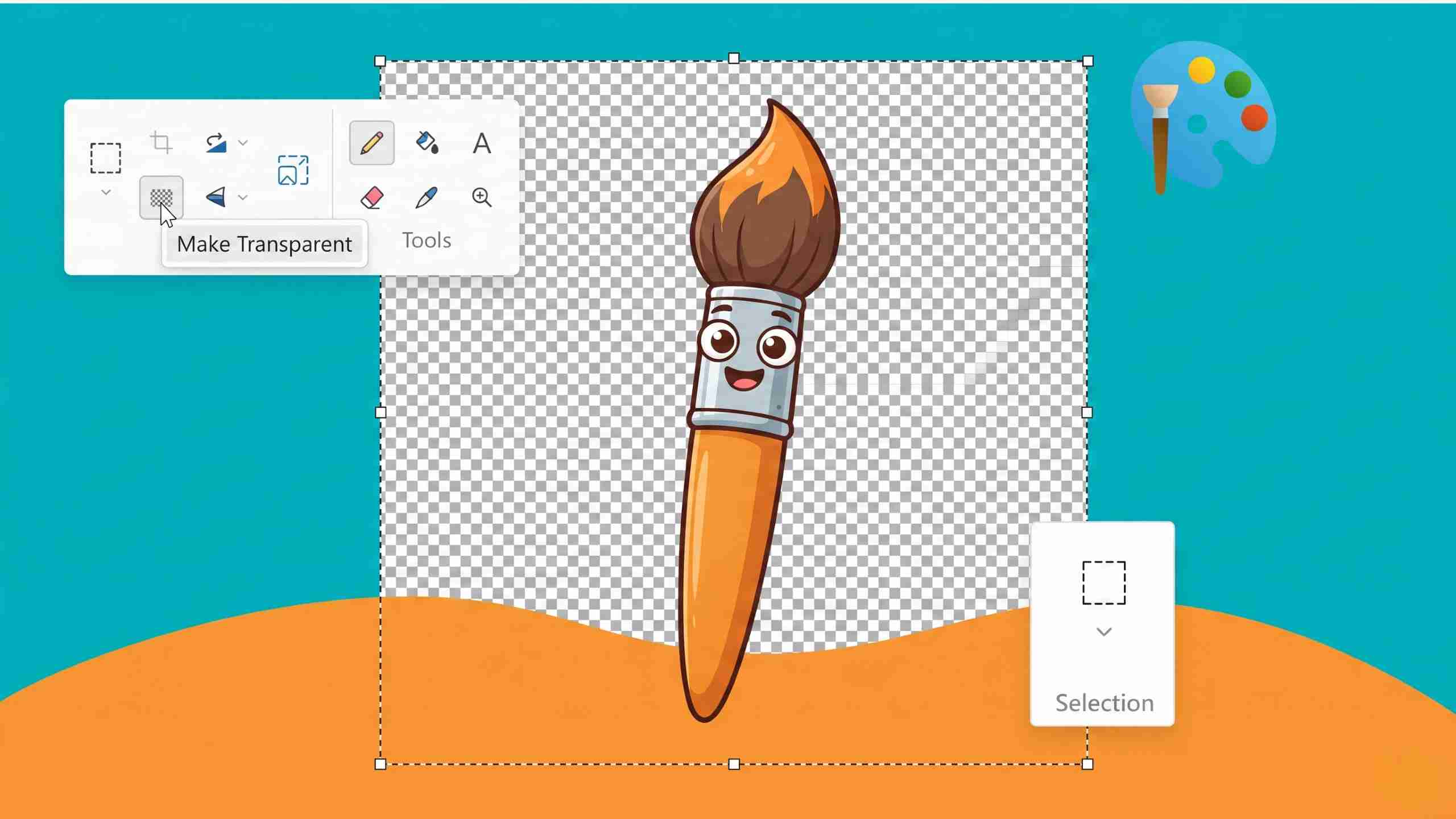 how to make transparent background in paint