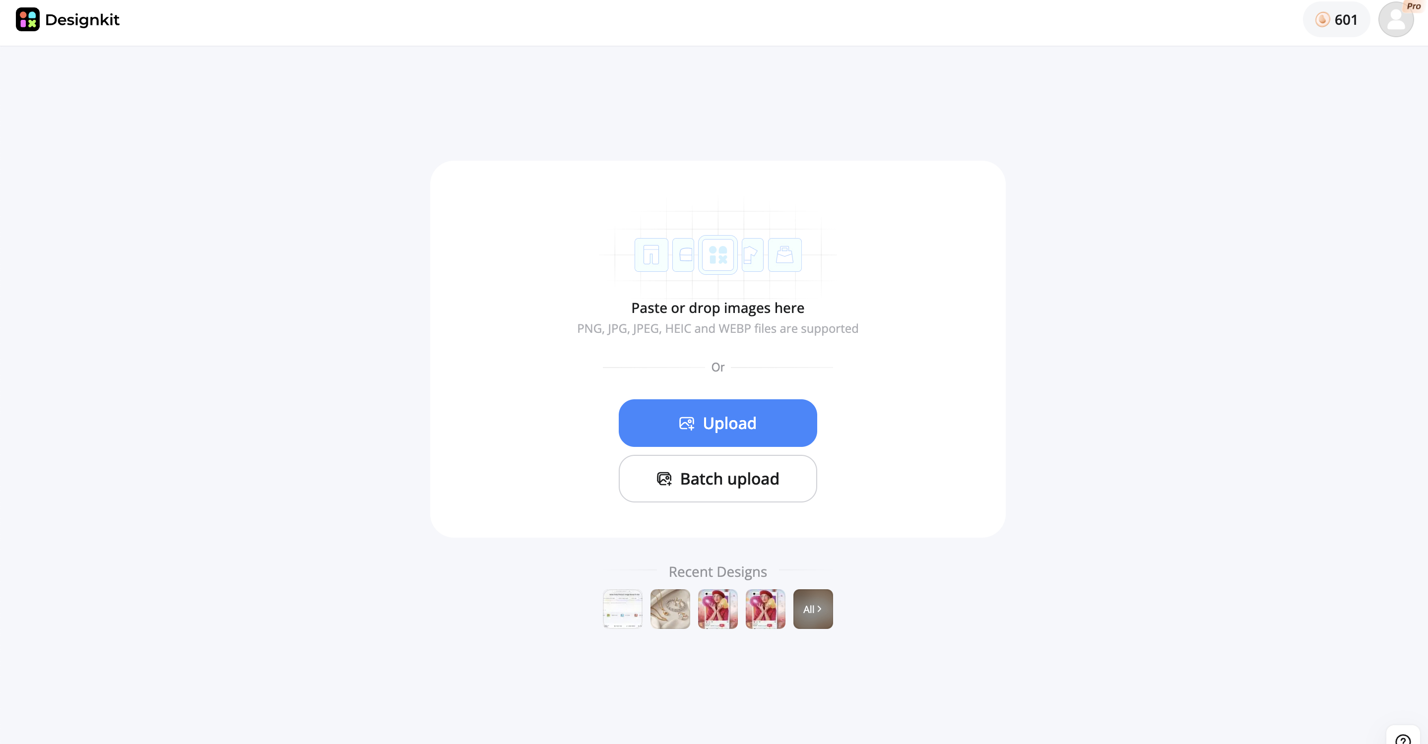 Upload product images
