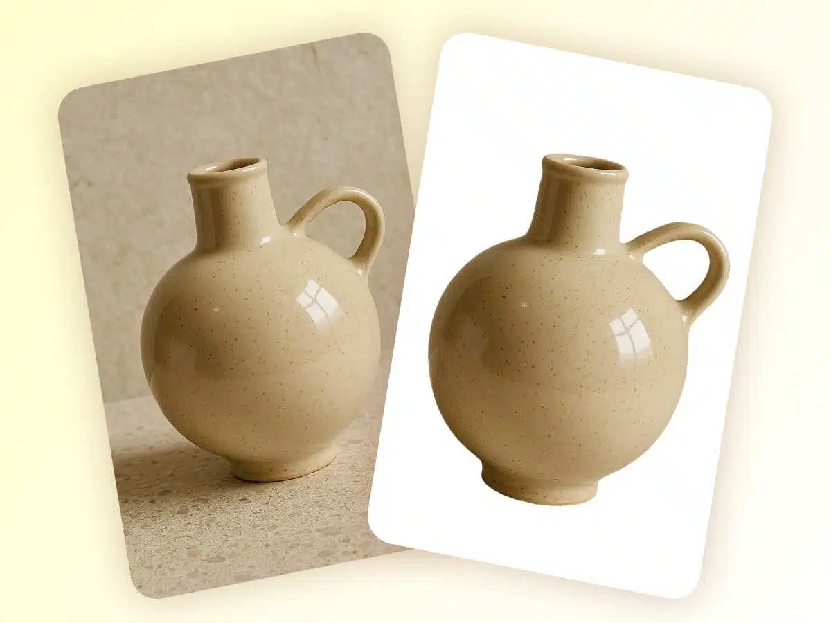 add a white background to product photos