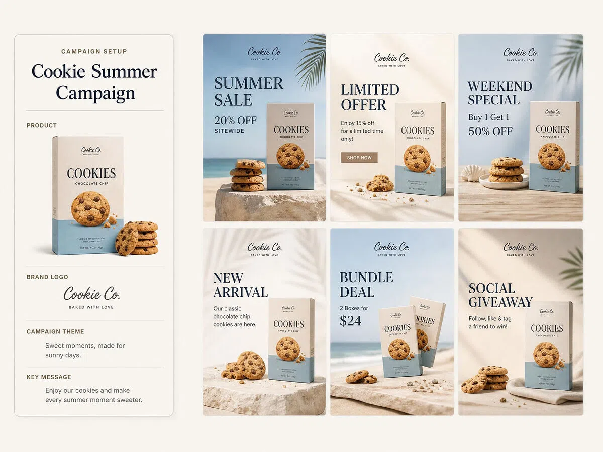Create posters in bulk from a single campaign setup
