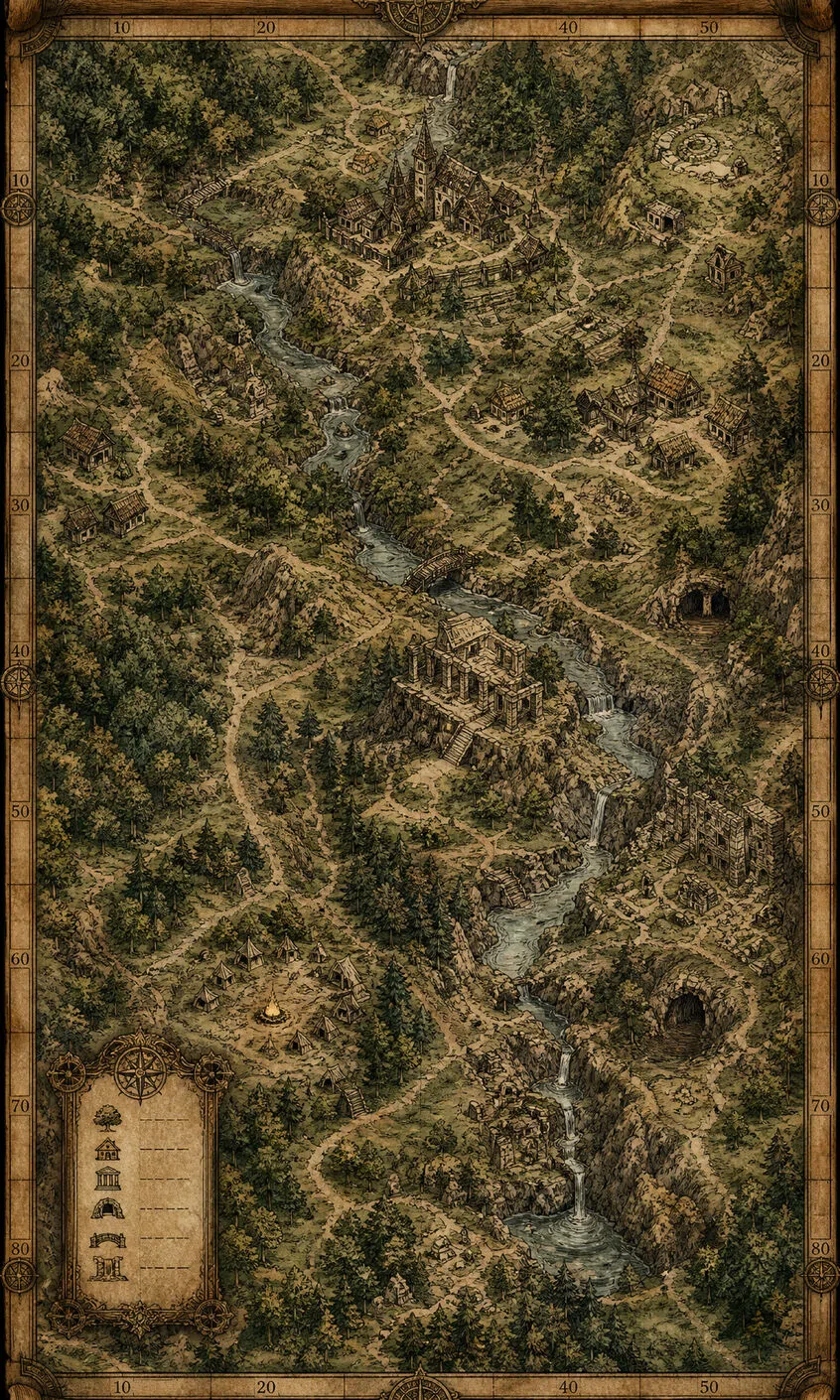 Regional Adventure fantasy map