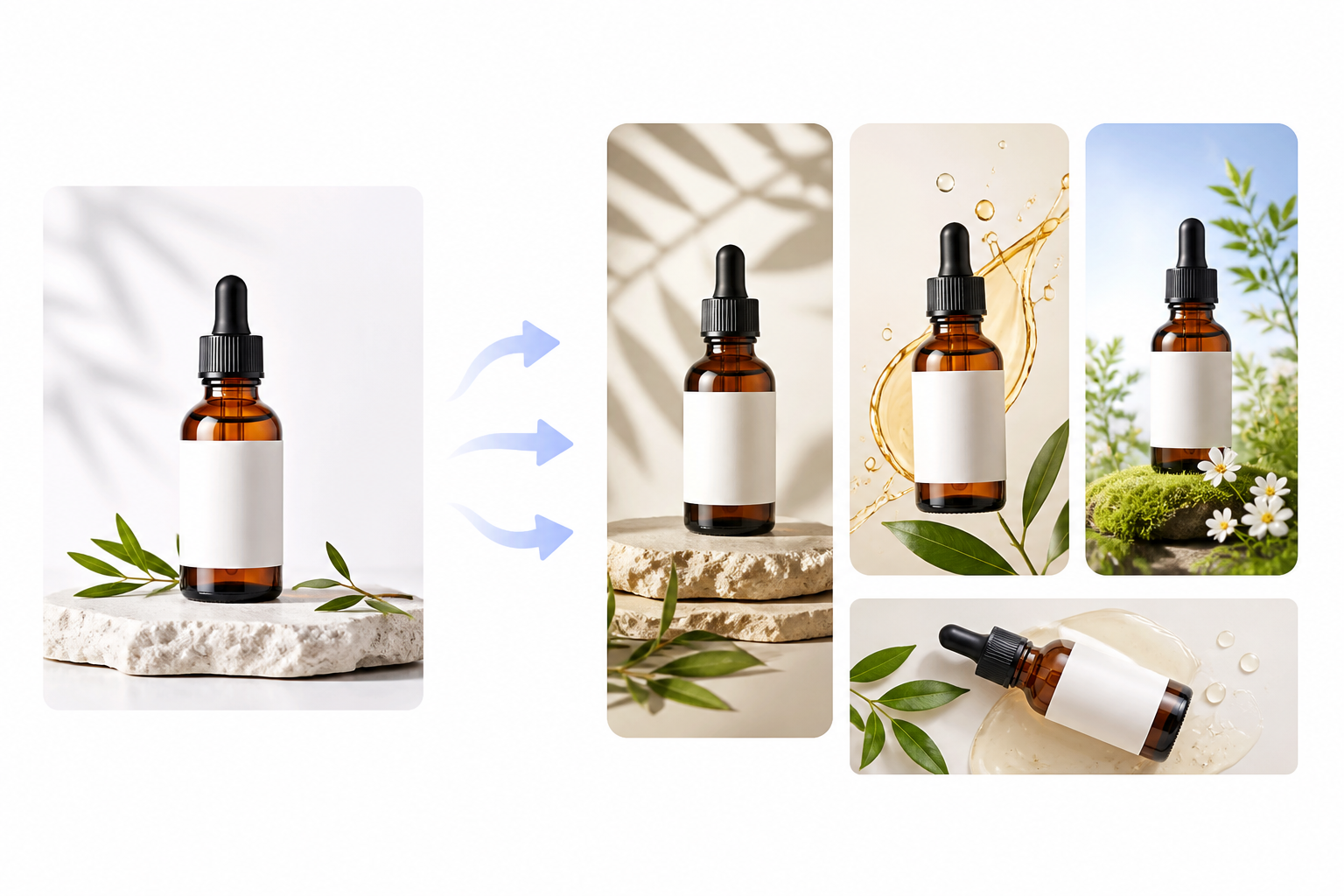 Product photo transformed into multiple TikTok-ready vertical creatives and supporting marketing assets. Product photo transformed into multiple TikTok-ready vertical creatives and supporting marketing assets.