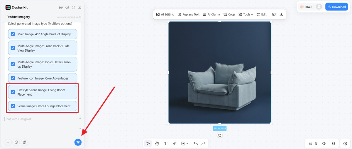 select product photo background