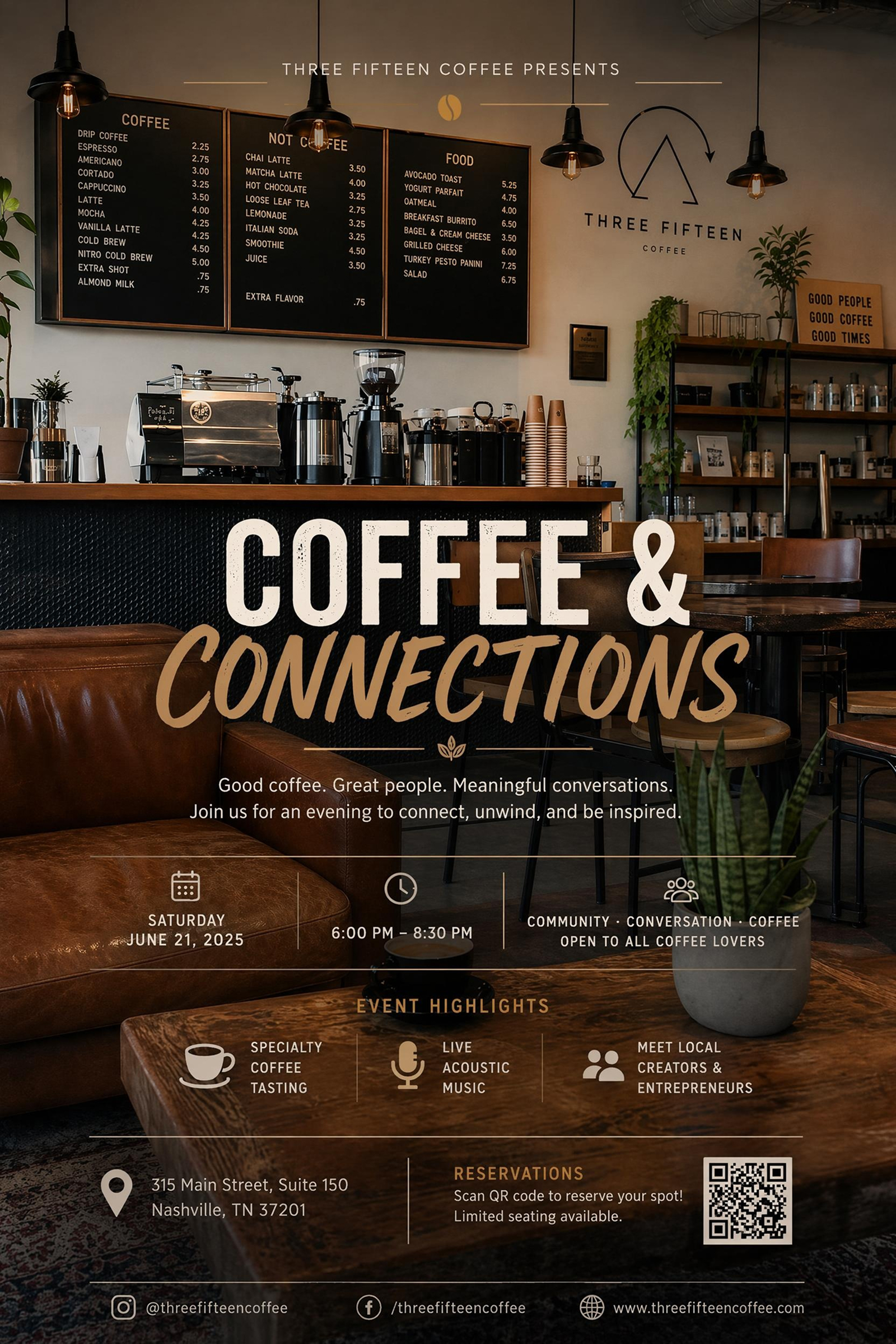 AI Generated cafe poster