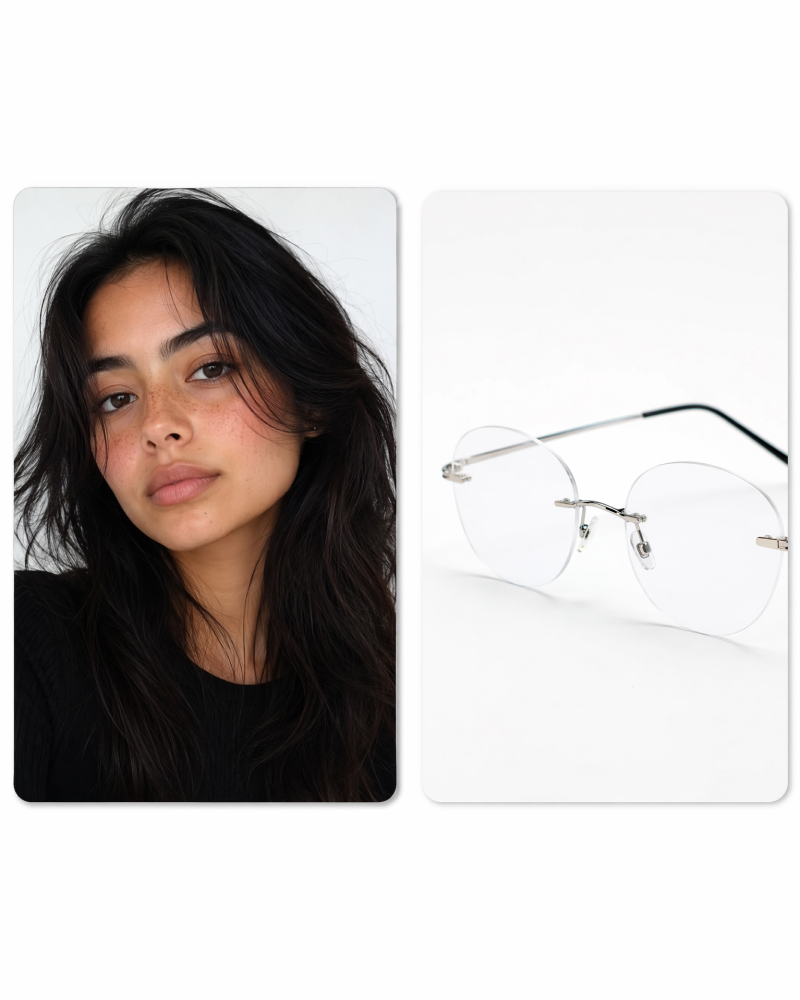 Portrait and eyeglasses for virtual glasses try-on