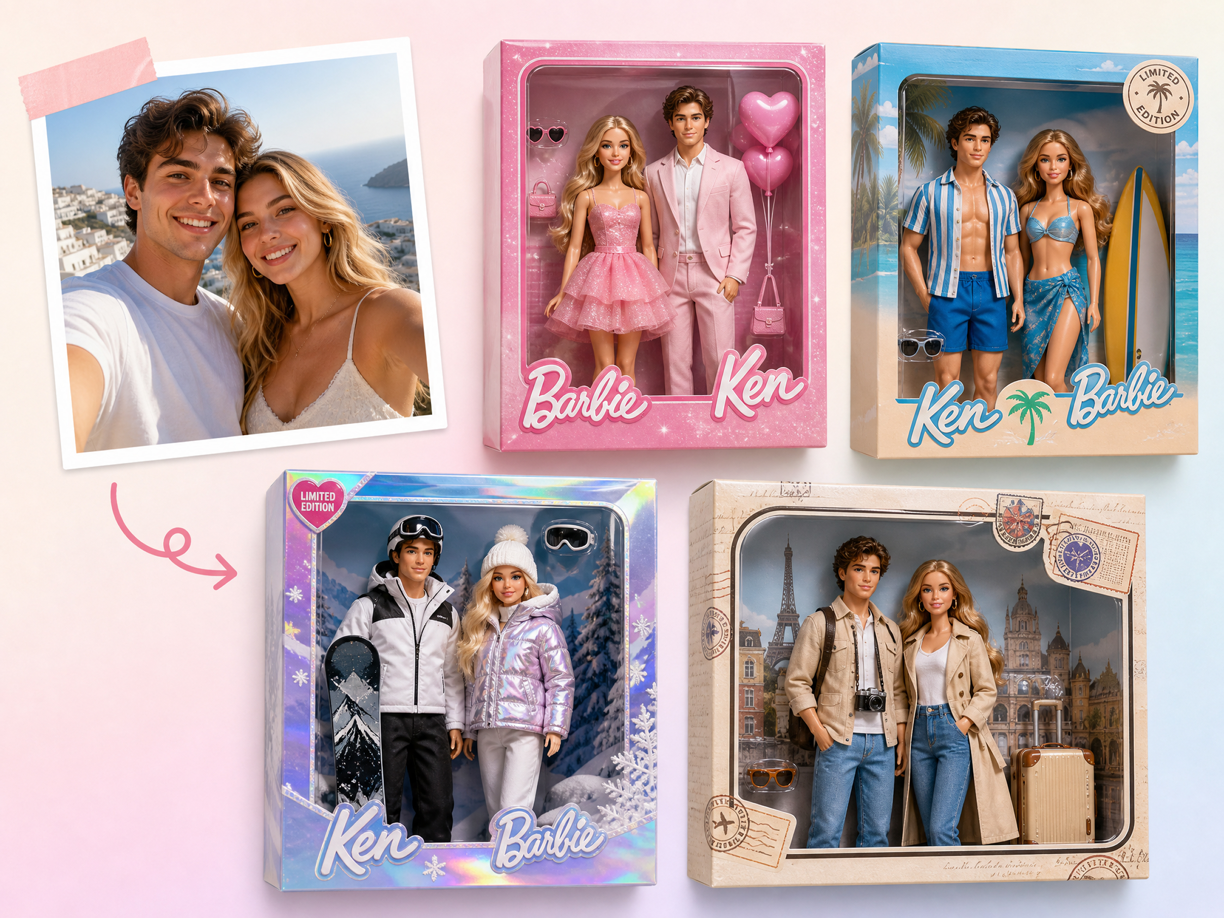 Create Matching Barbie and Ken Characters