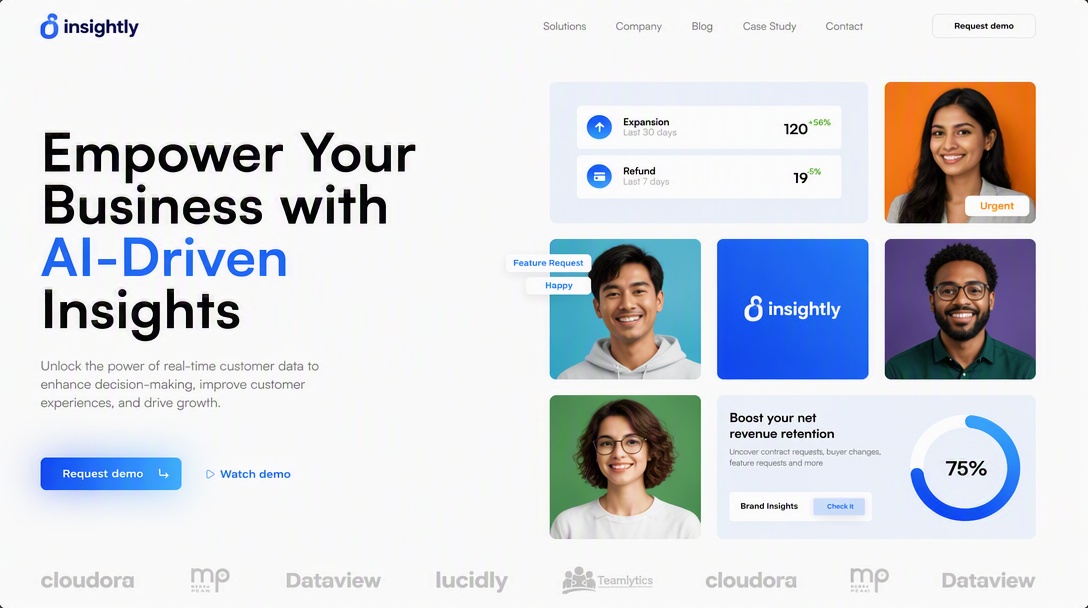 saas website hero image