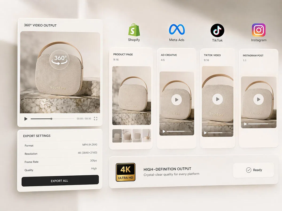 Export in Platform-Ready Formats for Listings, Ads, and Social