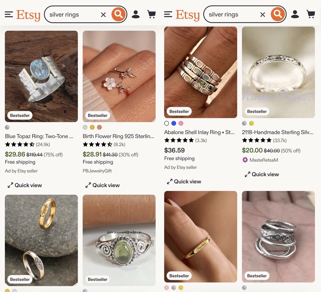 etsy image on mobile