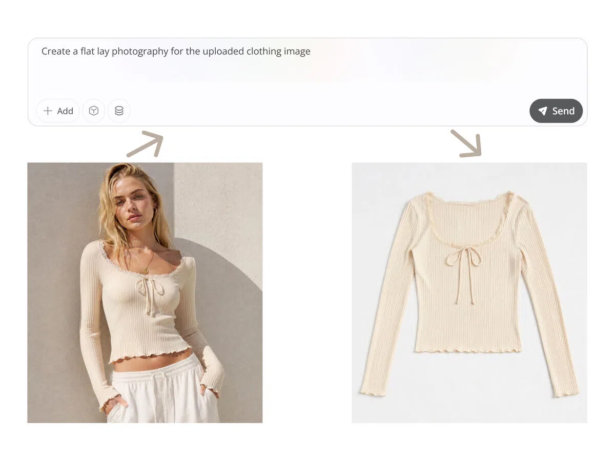Create Flat-Lay Photos for Top-Down Display without Shooting