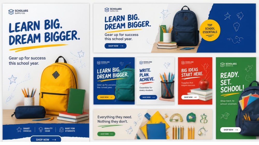 a Repeatable Creative System of Back-to-School ad