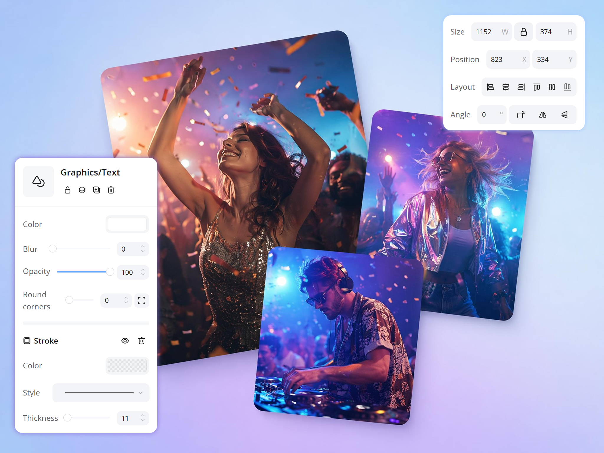 Control Opacity, Size, and Angle of Every Layer