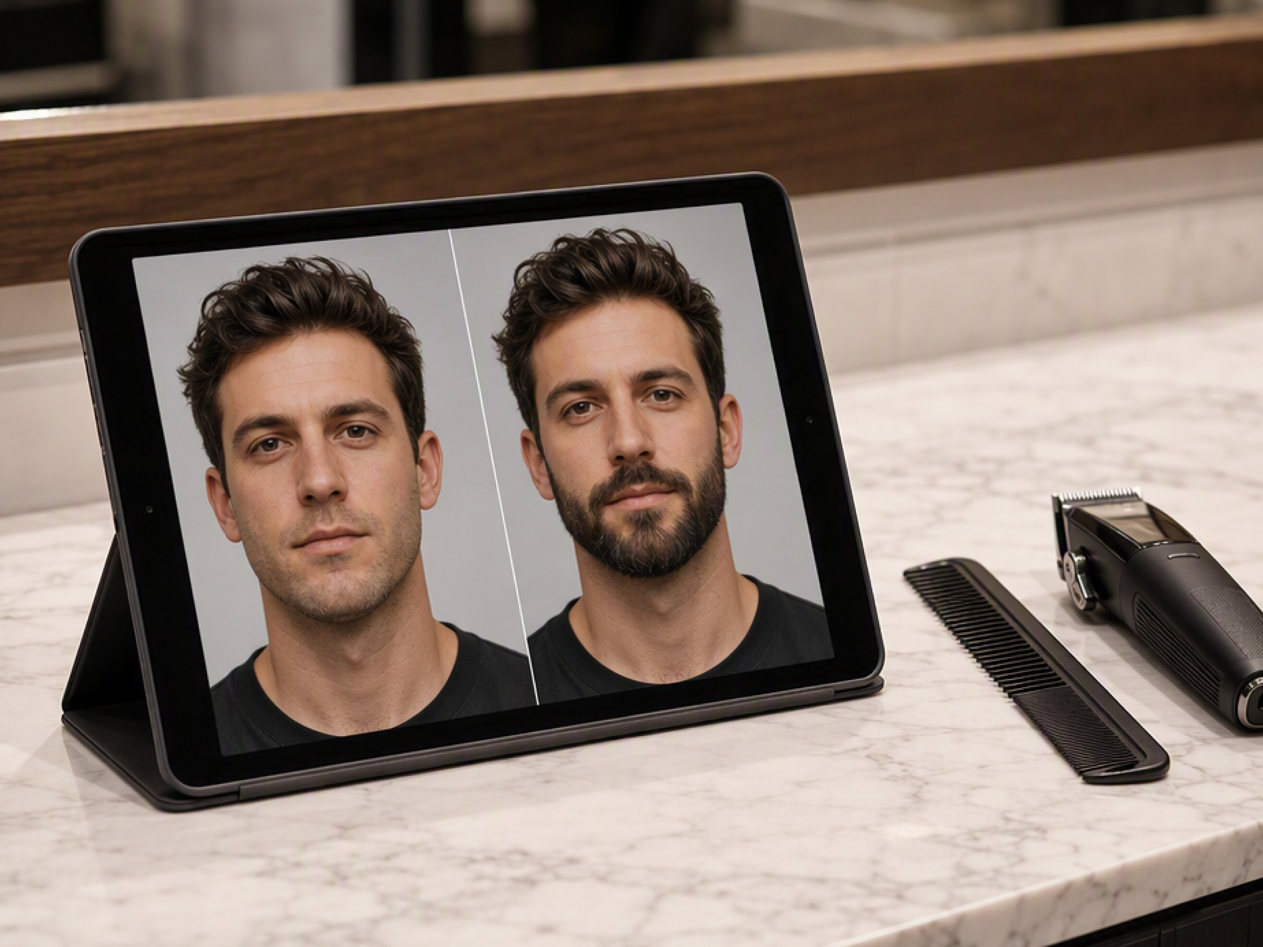 Clarify the Intended Grooming Result using ai beard filter