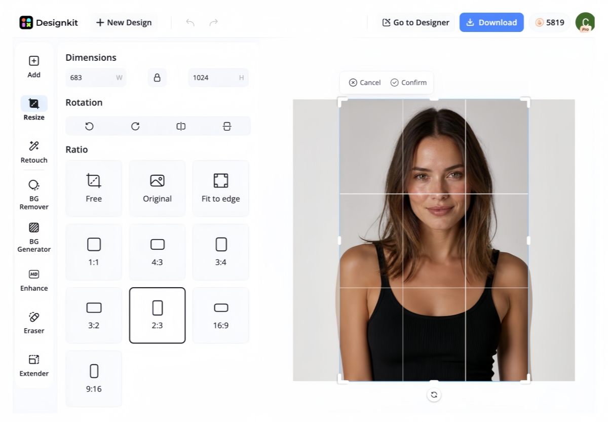 Adjust composition for 2x3