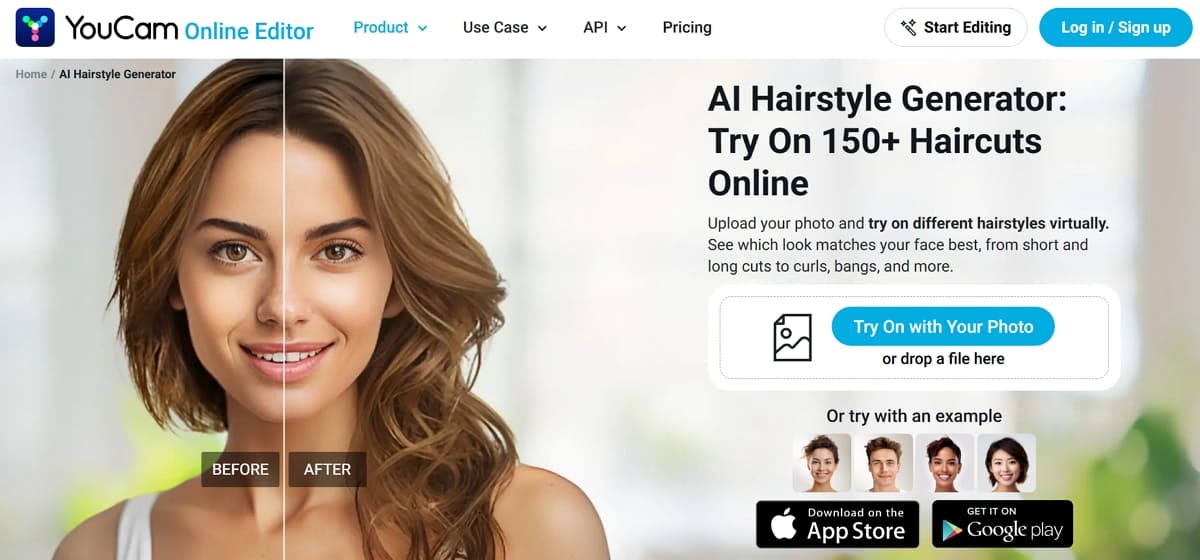 youcam hairstyle website