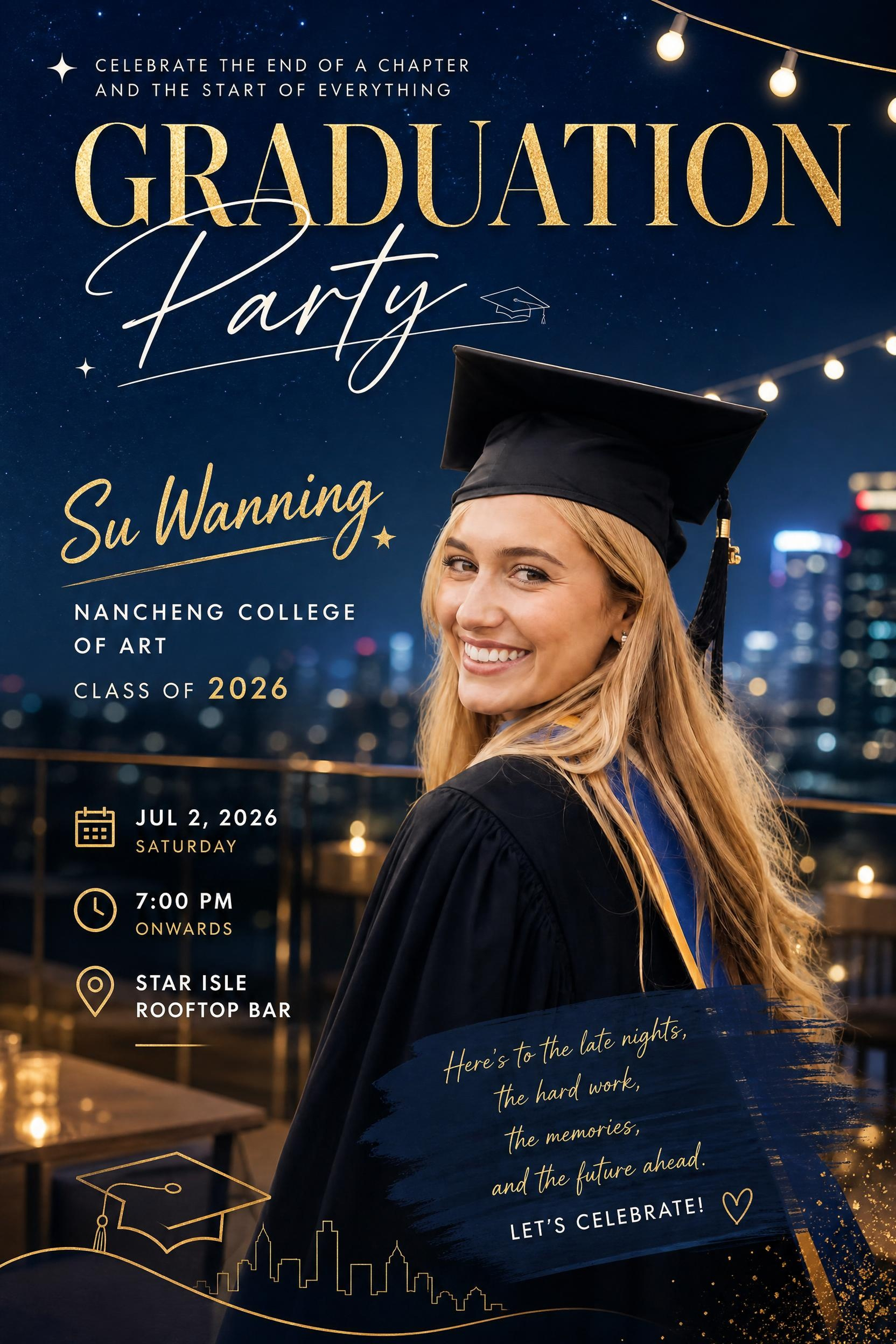 graduation girl poster