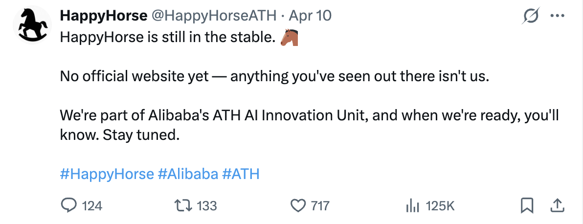 happyhorse is still in the stable